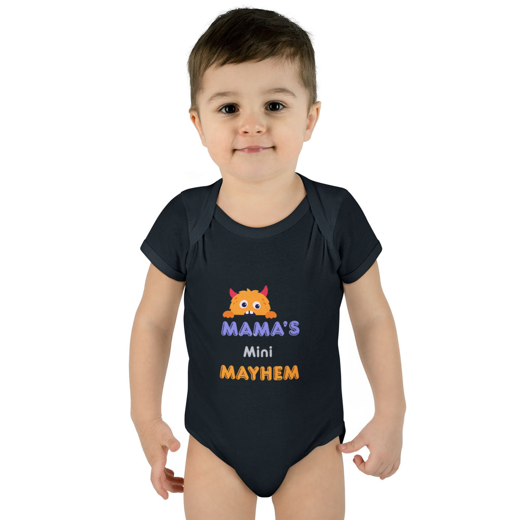 Baby Bodysuit - "Mama’s Mini Mayhem" Cute Monster Infant Onesie