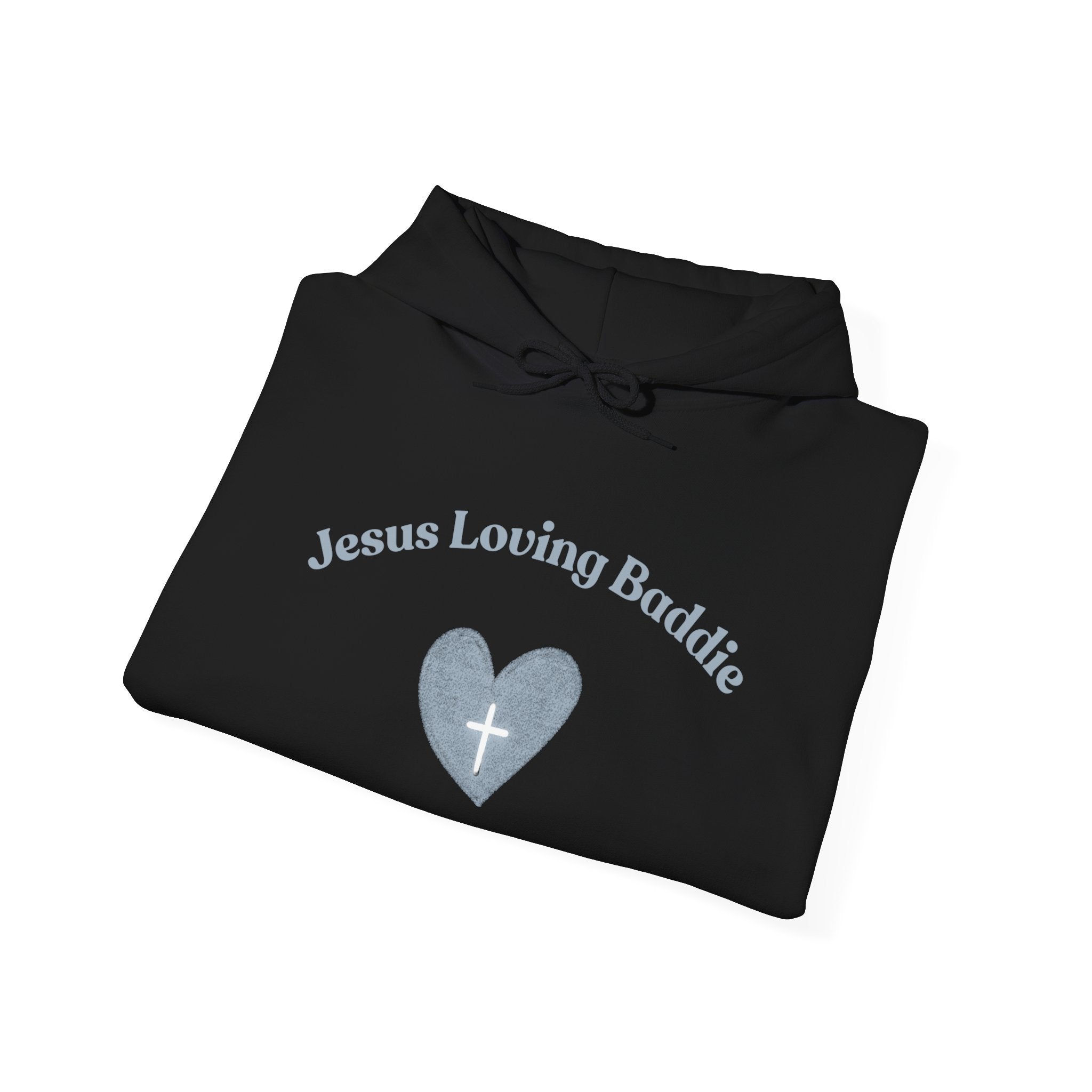 Jesus Loving Baddie Hoodie — Psalm 46:5 Christian Heart Cross Pullover
