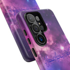 Galaxy "You Are Worthy" Phone Case — Motivational Nebula Design, Customizable Text
