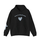 Jesus Loving Baddie Hoodie — Psalm 46:5 Christian Heart Cross Pullover