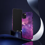 Custom Galaxy Phone Case — Personalized Purple Nebula iPhone Cover with Text