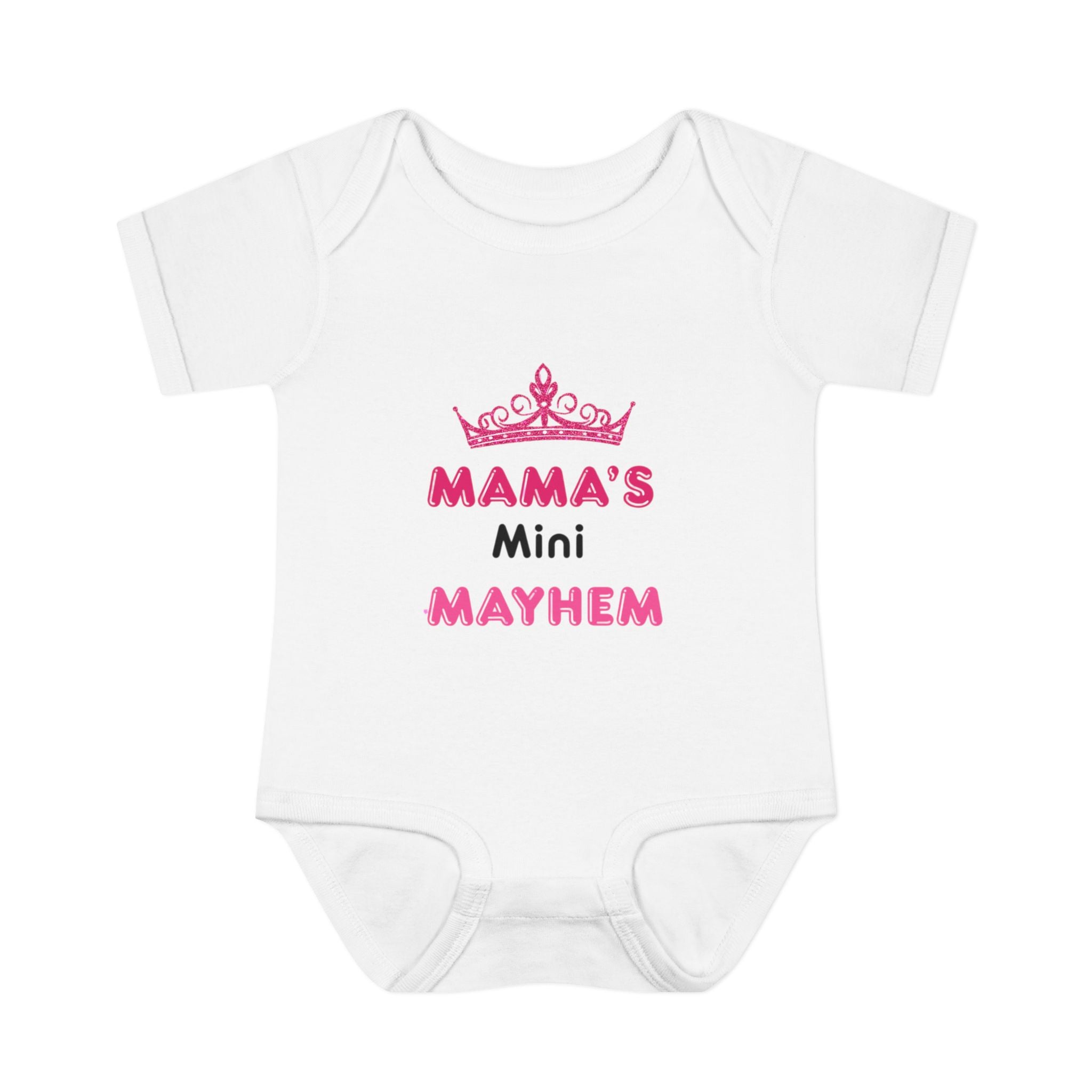 Infant Bodysuit — “Mama’s Mini Mayhem” Cute Princess Baby Onesie