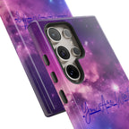 Galaxy "You Are Worthy" Phone Case — Motivational Nebula Design, Customizable Text