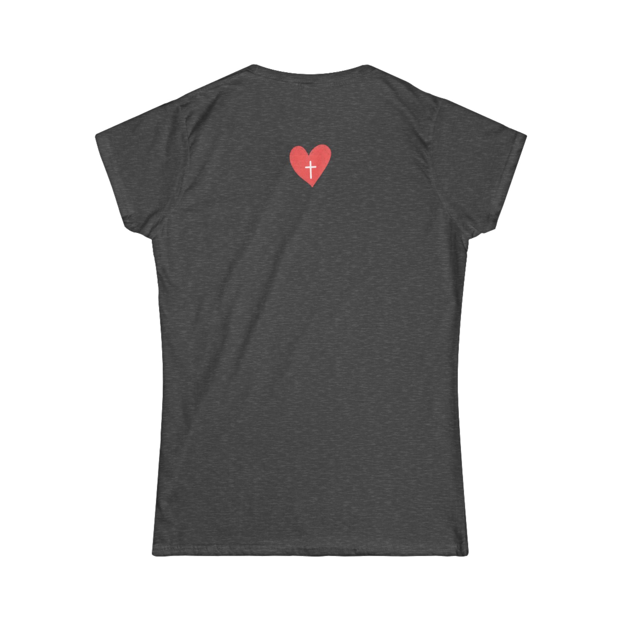 Jesus Loving Baddie Tee — Christian Graphic Women's T‑Shirt with Heart Cross Back