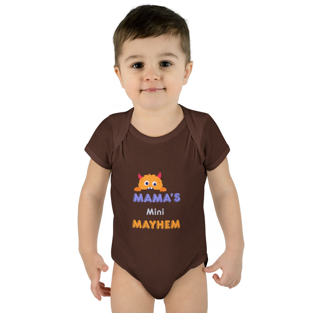 Baby Bodysuit - "Mama’s Mini Mayhem" Cute Monster Infant Onesie
