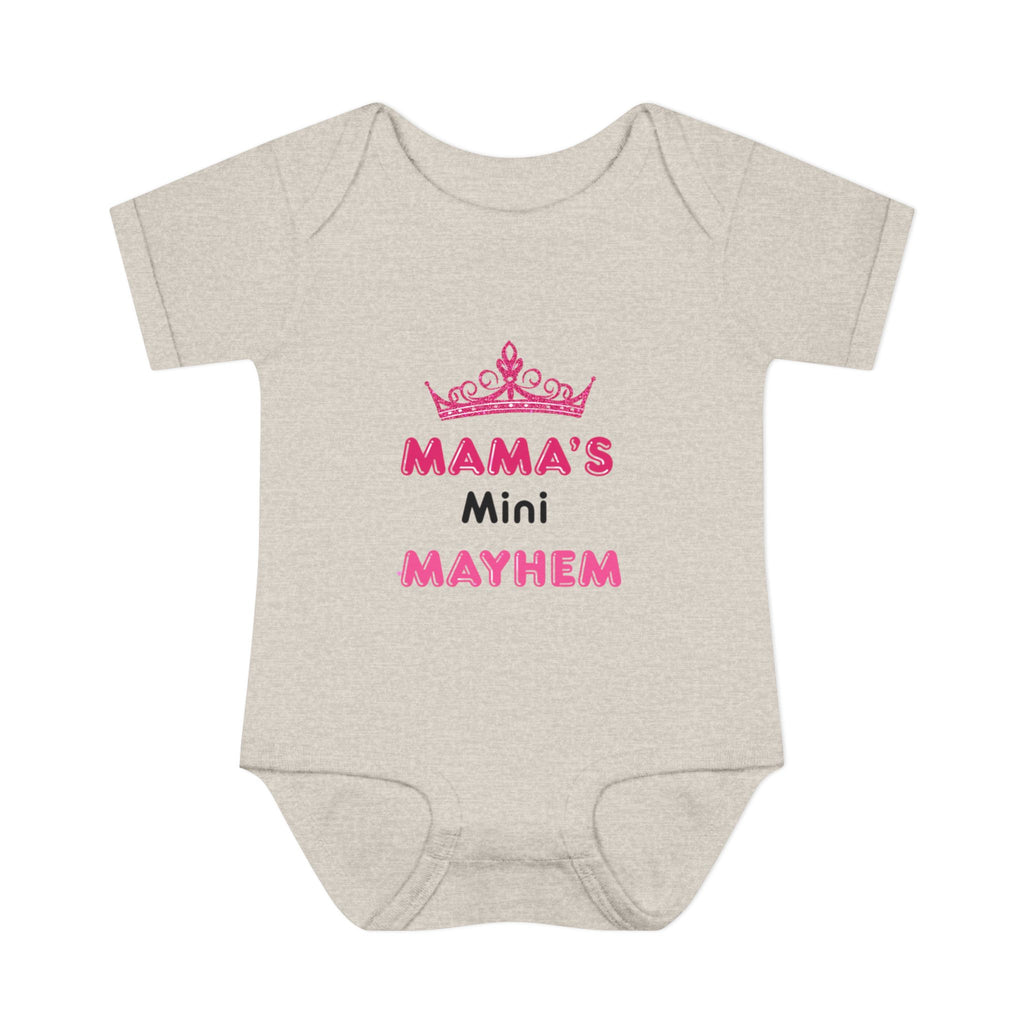 Infant Bodysuit — “Mama’s Mini Mayhem” Cute Princess Baby Onesie