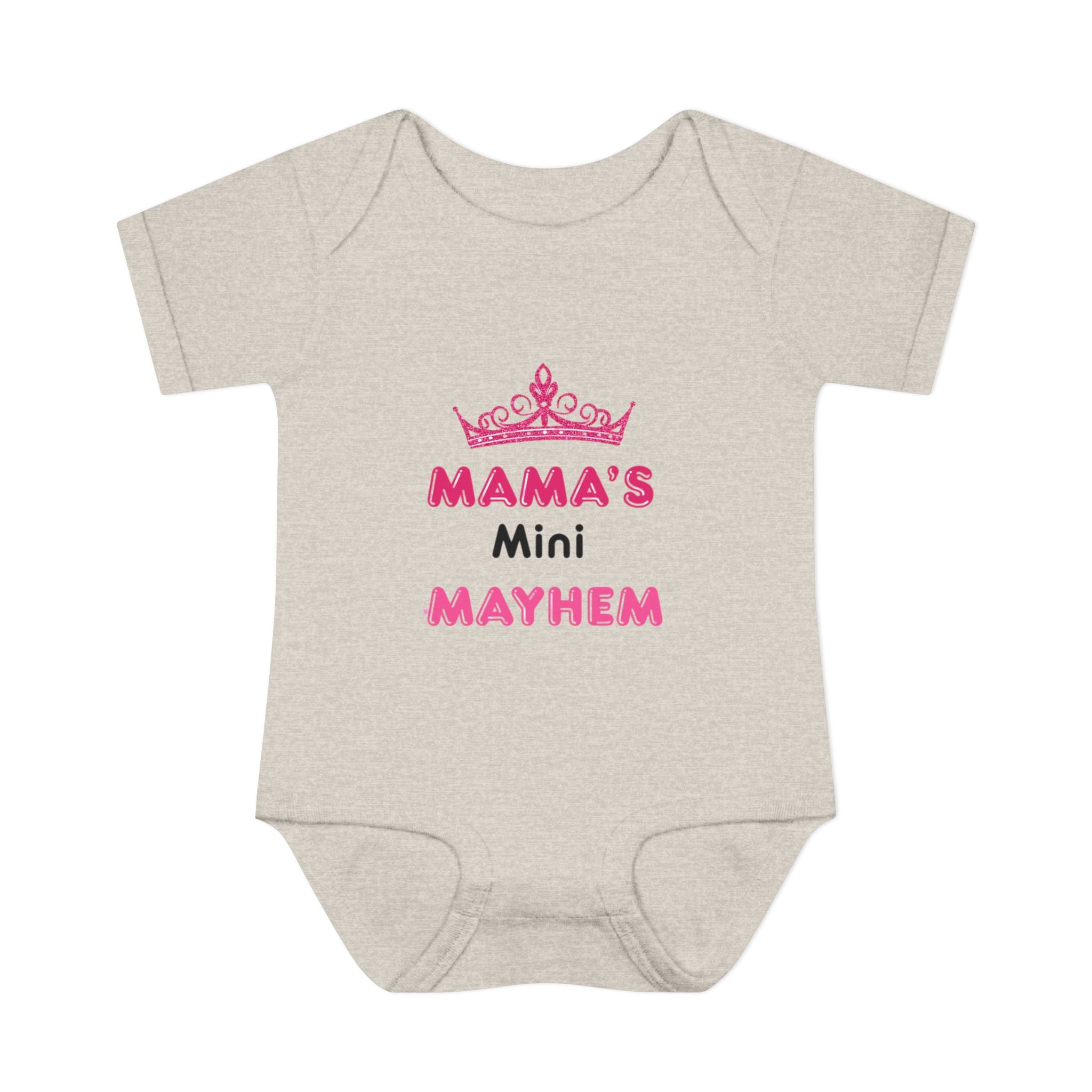Infant Bodysuit — “Mama’s Mini Mayhem” Cute Princess Baby Onesie