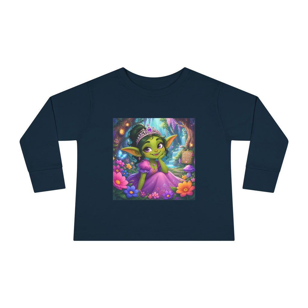 Goblin Princess Toddler Long Sleeve Tee — Cute Fantasy Fairy Garden Shirt