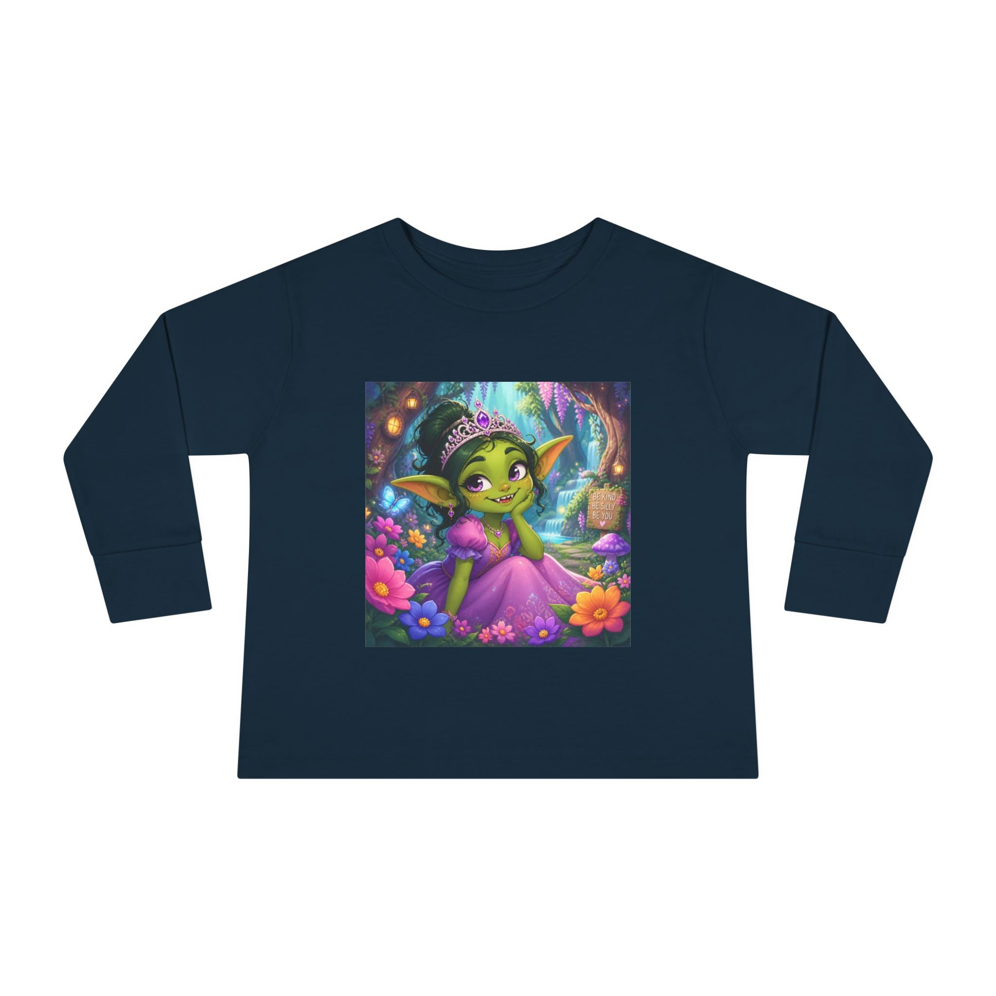 Goblin Princess Toddler Long Sleeve Tee — Cute Fantasy Fairy Garden Shirt