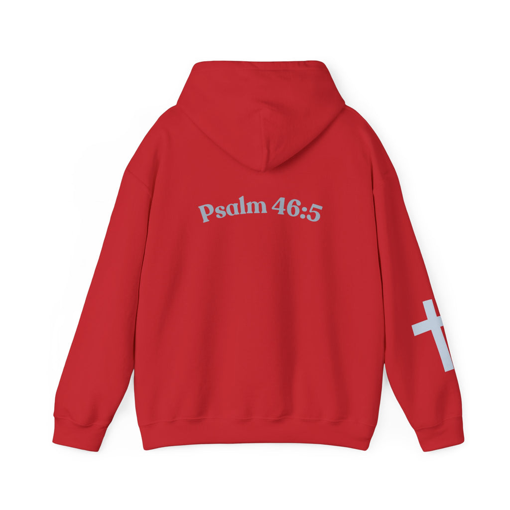 Jesus Loving Baddie Hoodie — Psalm 46:5 Christian Heart Cross Pullover