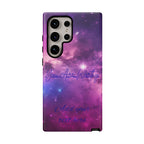 Galaxy "You Are Worthy" Phone Case — Motivational Nebula Design, Customizable Text