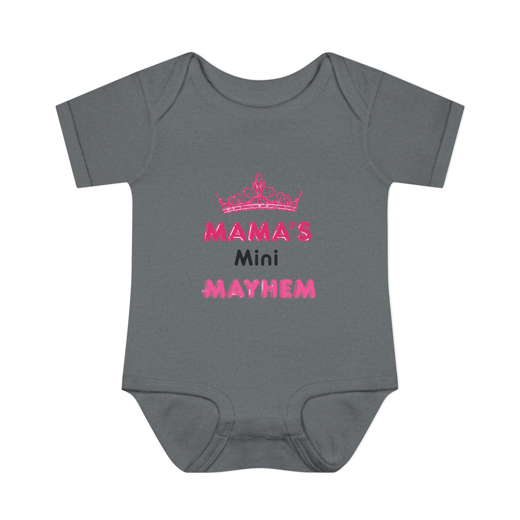 Infant Bodysuit — “Mama’s Mini Mayhem” Cute Princess Baby Onesie