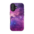 Custom Galaxy Phone Case — Personalized Purple Nebula iPhone Cover with Text