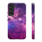 Galaxy "You Are Worthy" Phone Case — Motivational Nebula Design, Customizable Text