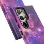 Galaxy "You Are Worthy" Phone Case — Motivational Nebula Design, Customizable Text
