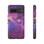 Galaxy "You Are Worthy" Phone Case — Motivational Nebula Design, Customizable Text