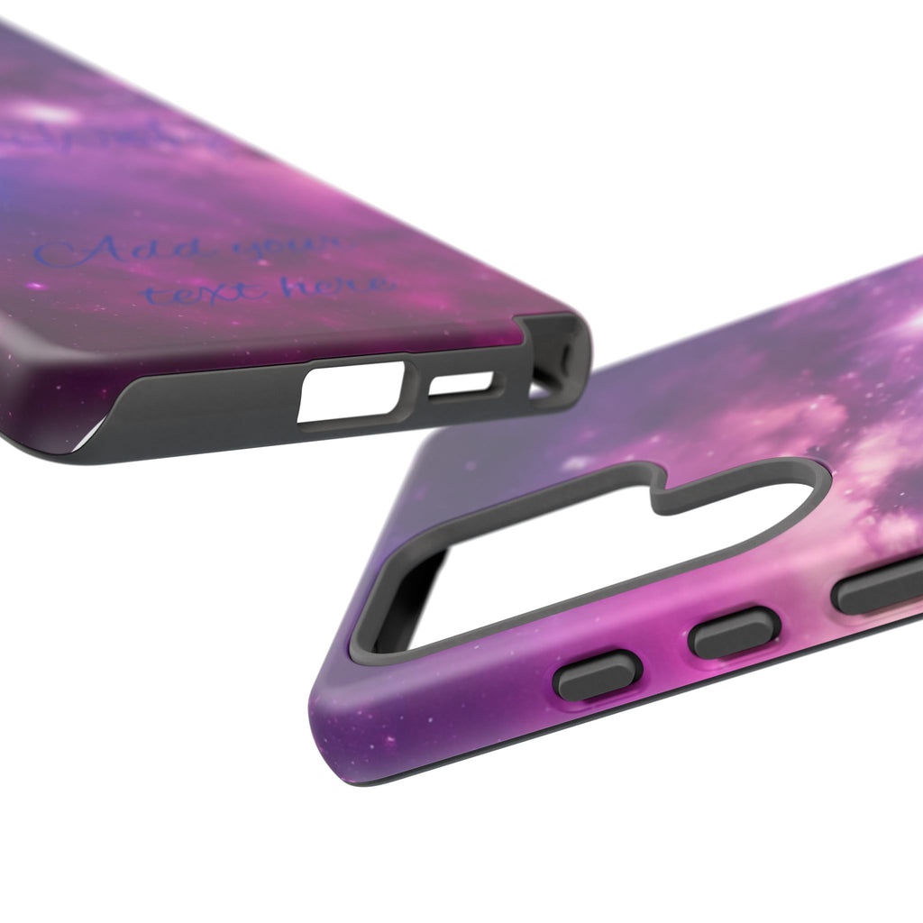 Galaxy "You Are Worthy" Phone Case — Motivational Nebula Design, Customizable Text