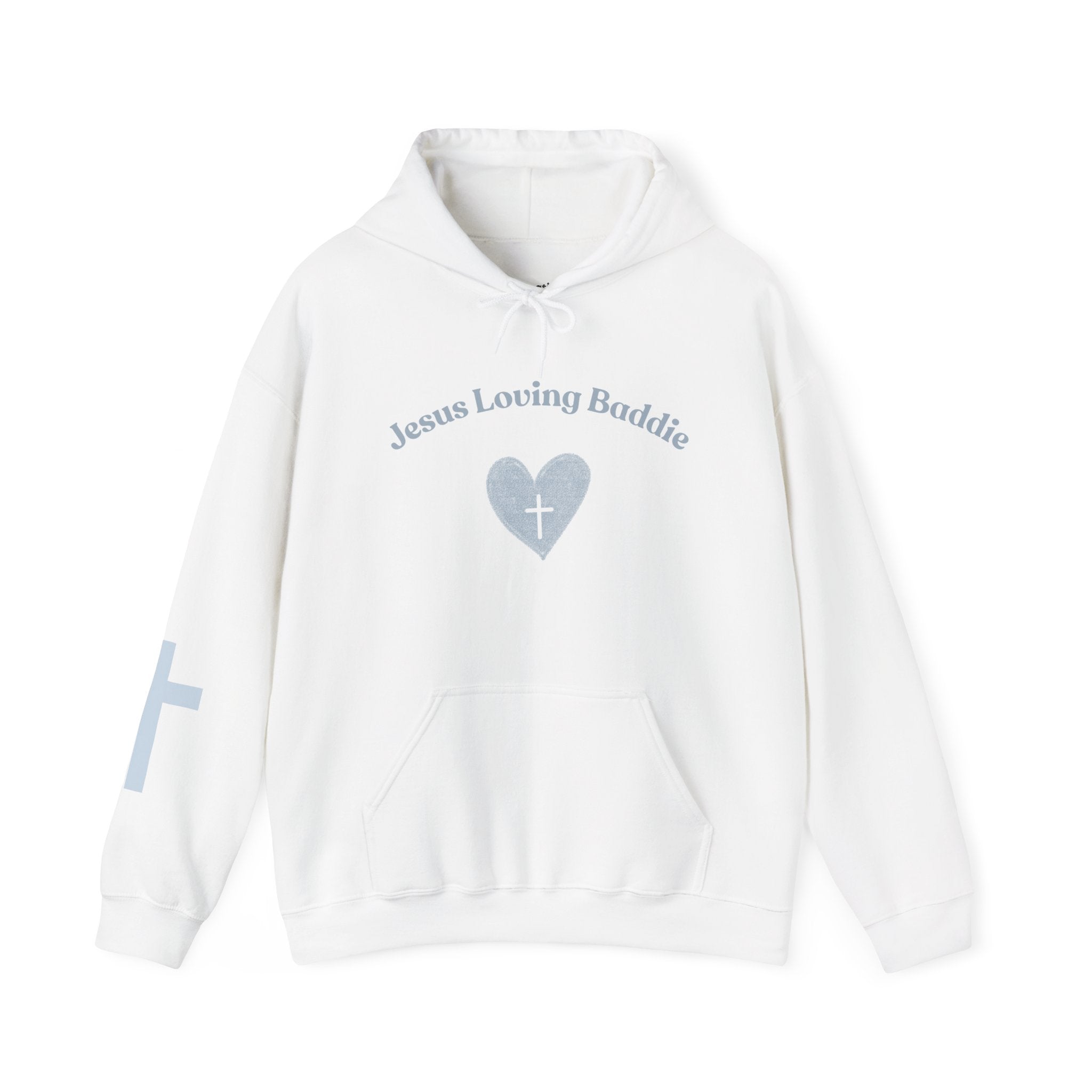 Jesus Loving Baddie Hoodie — Psalm 46:5 Christian Heart Cross Pullover