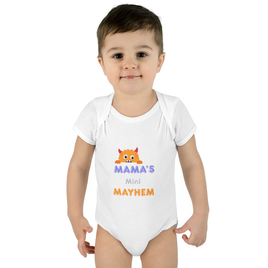 Baby Bodysuit - "Mama’s Mini Mayhem" Cute Monster Infant Onesie