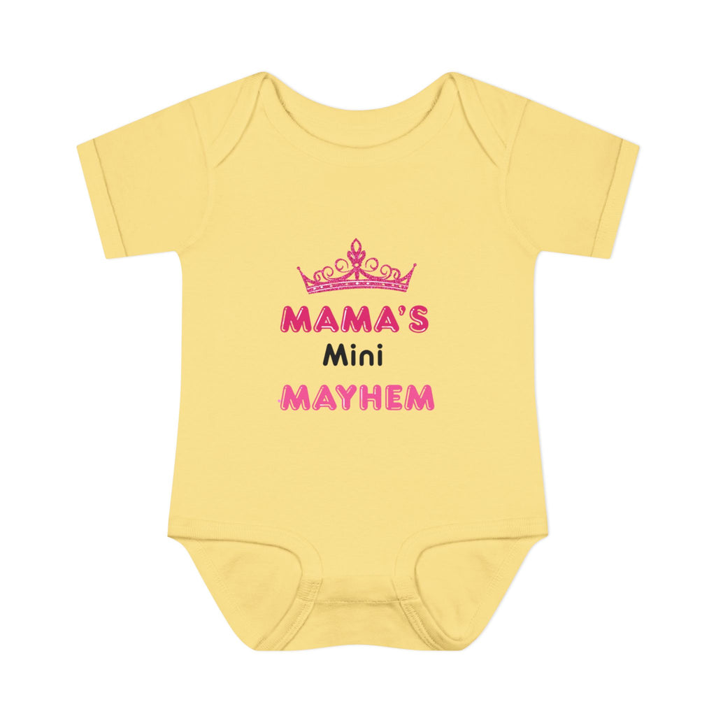 Infant Bodysuit — “Mama’s Mini Mayhem” Cute Princess Baby Onesie