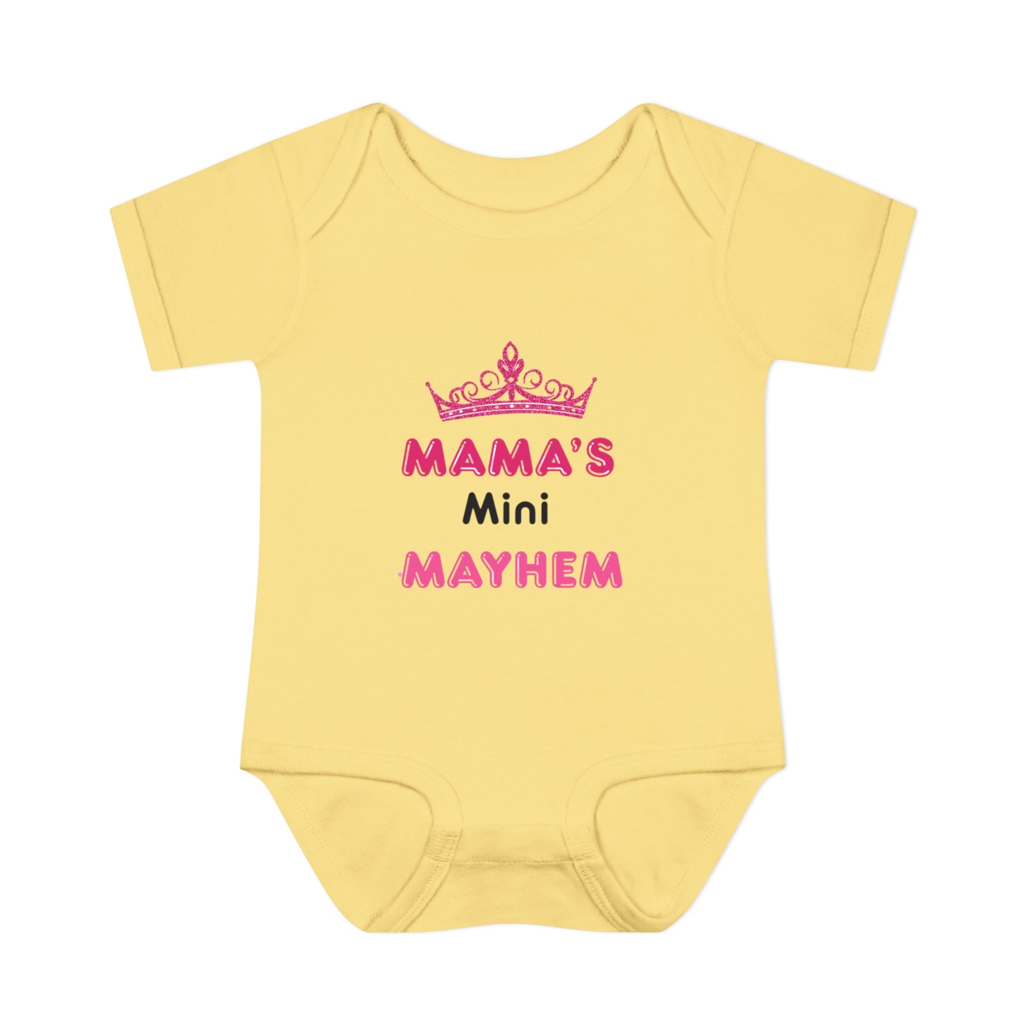 Infant Bodysuit — “Mama’s Mini Mayhem” Cute Princess Baby Onesie