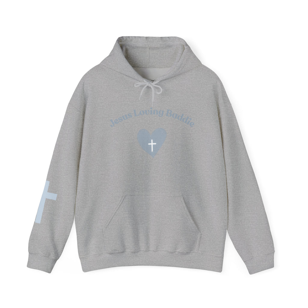 Jesus Loving Baddie Hoodie — Psalm 46:5 Christian Heart Cross Pullover