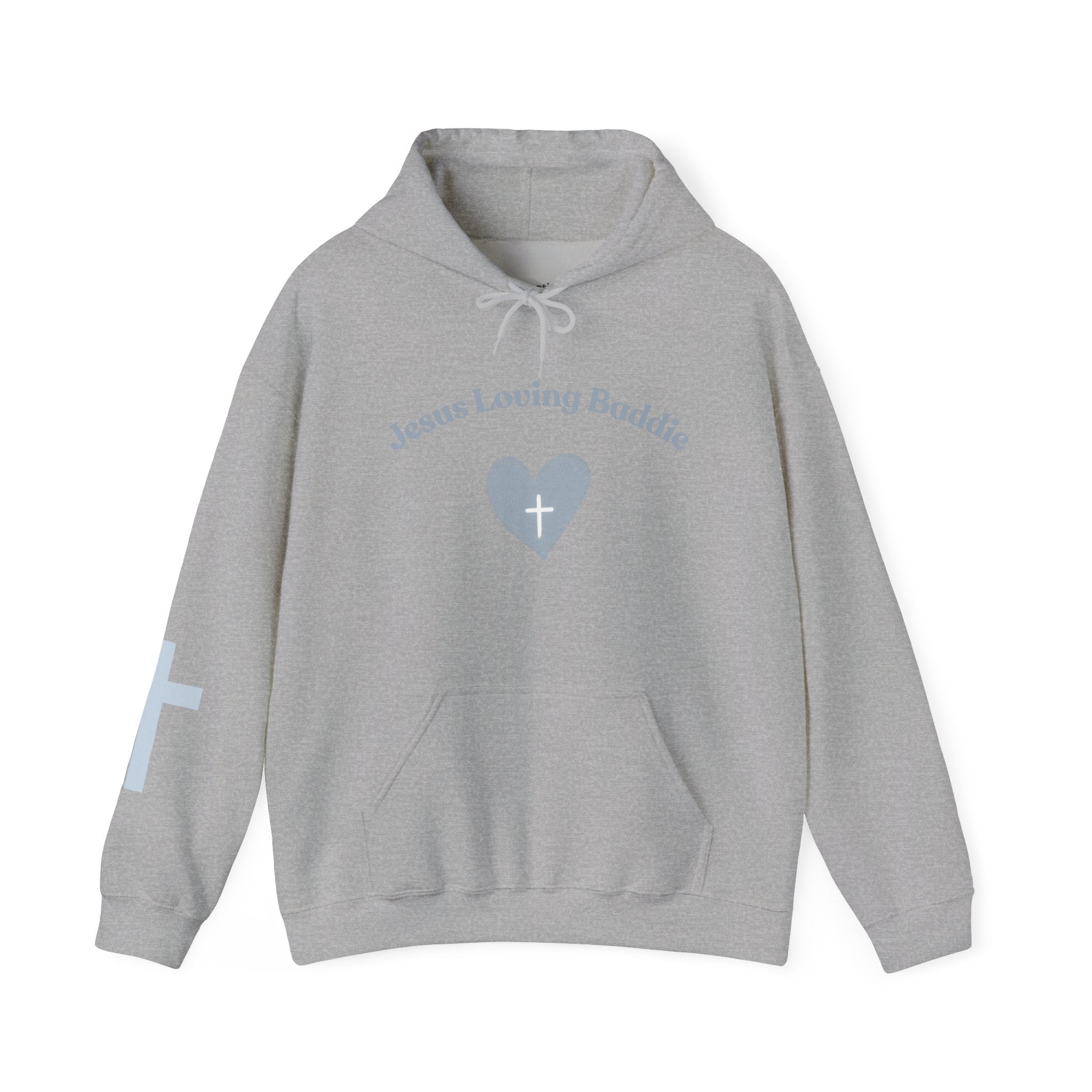 Jesus Loving Baddie Hoodie — Psalm 46:5 Christian Heart Cross Pullover