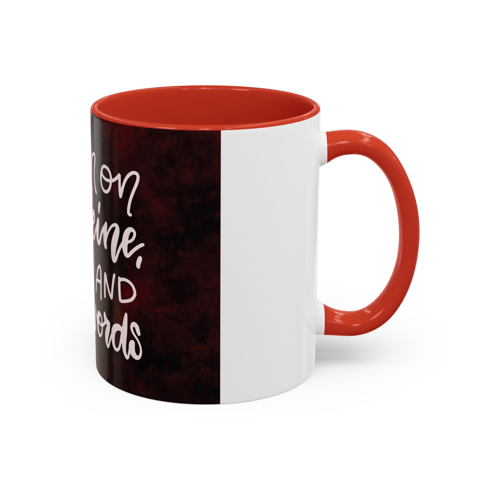Coffee Mug – “I Run on Caffeine, Chaos and Cuss Words” Funny Accent Mug