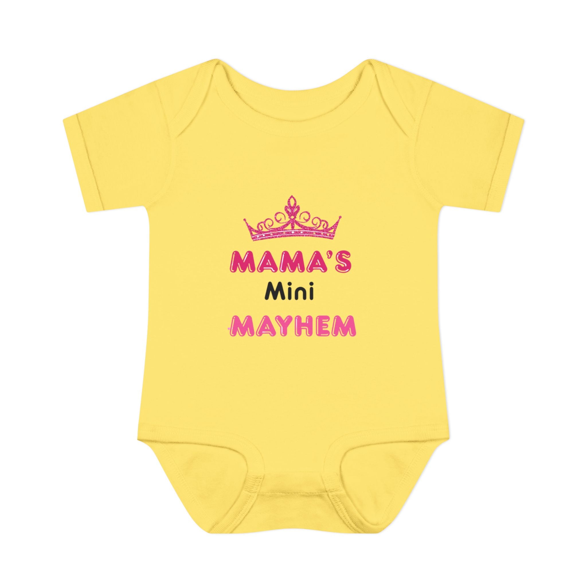 Infant Bodysuit — “Mama’s Mini Mayhem” Cute Princess Baby Onesie