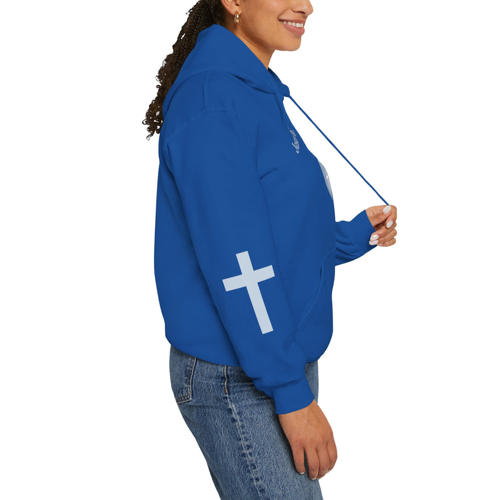 Jesus Loving Baddie Hoodie — Psalm 46:5 Christian Heart Cross Pullover