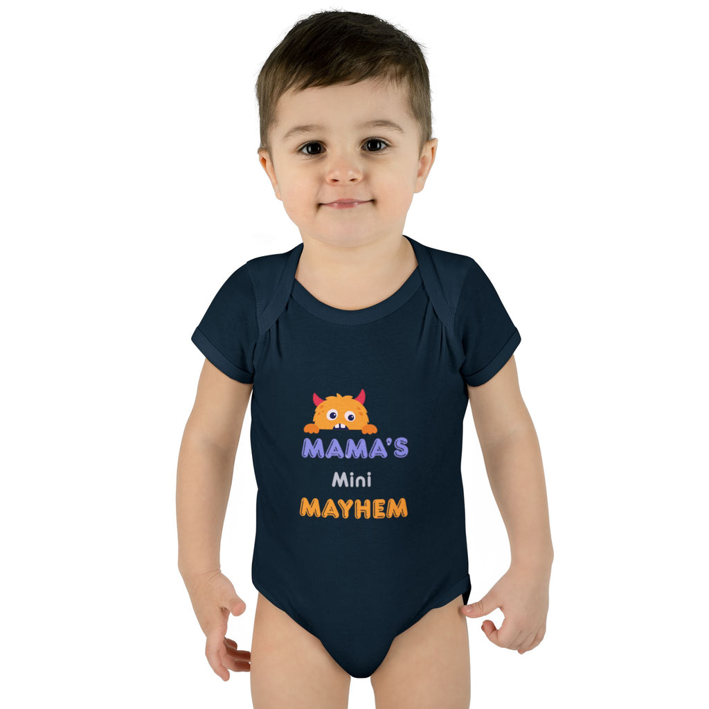 Baby Bodysuit - "Mama’s Mini Mayhem" Cute Monster Infant Onesie
