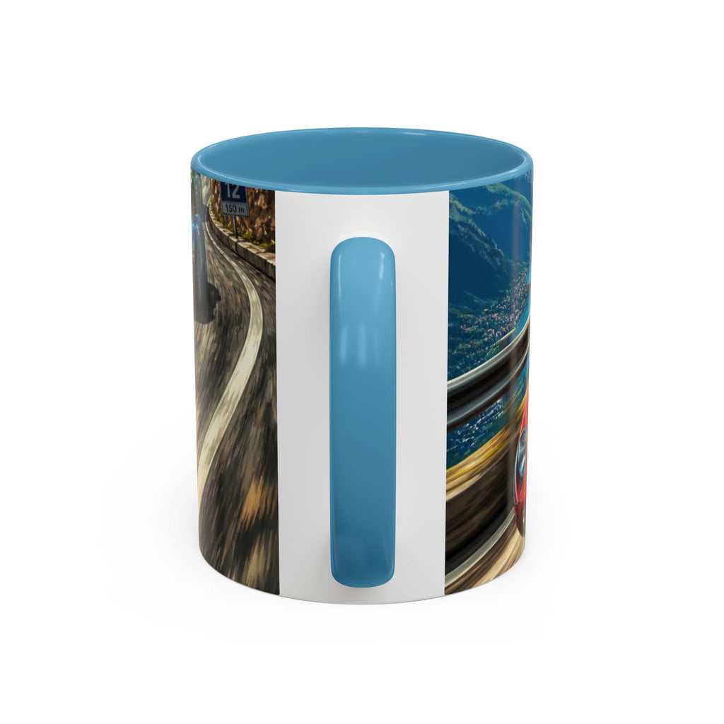Classic Racing Cars Accent Coffee Mug – Vintage Sports Car Track Design (11/15oz)