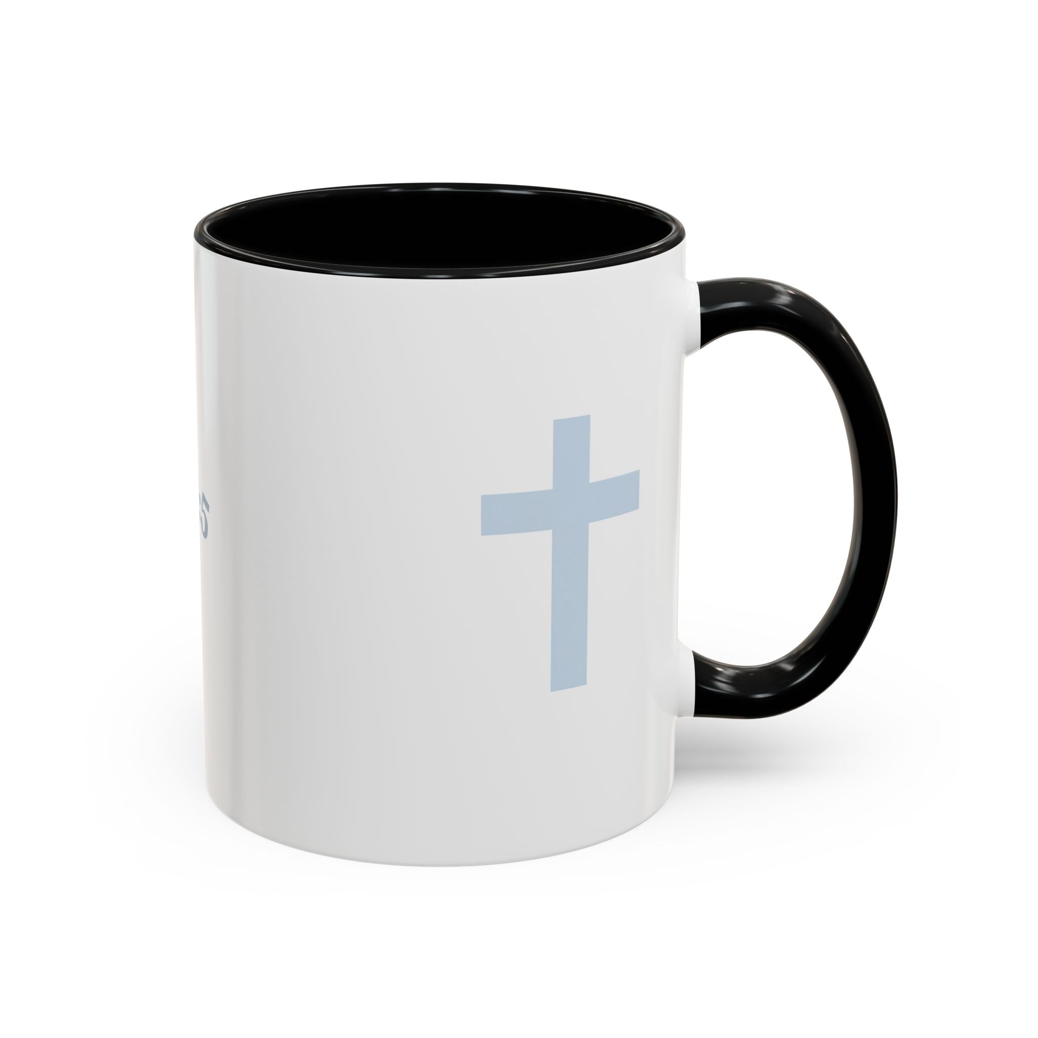 Psalm 46:5 Faith Coffee Mug — Minimal Cross Accent (11/15oz)