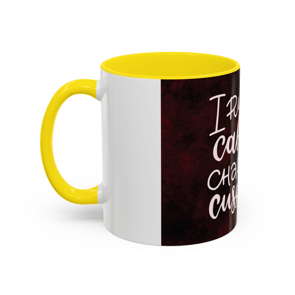 Coffee Mug – “I Run on Caffeine, Chaos and Cuss Words” Funny Accent Mug