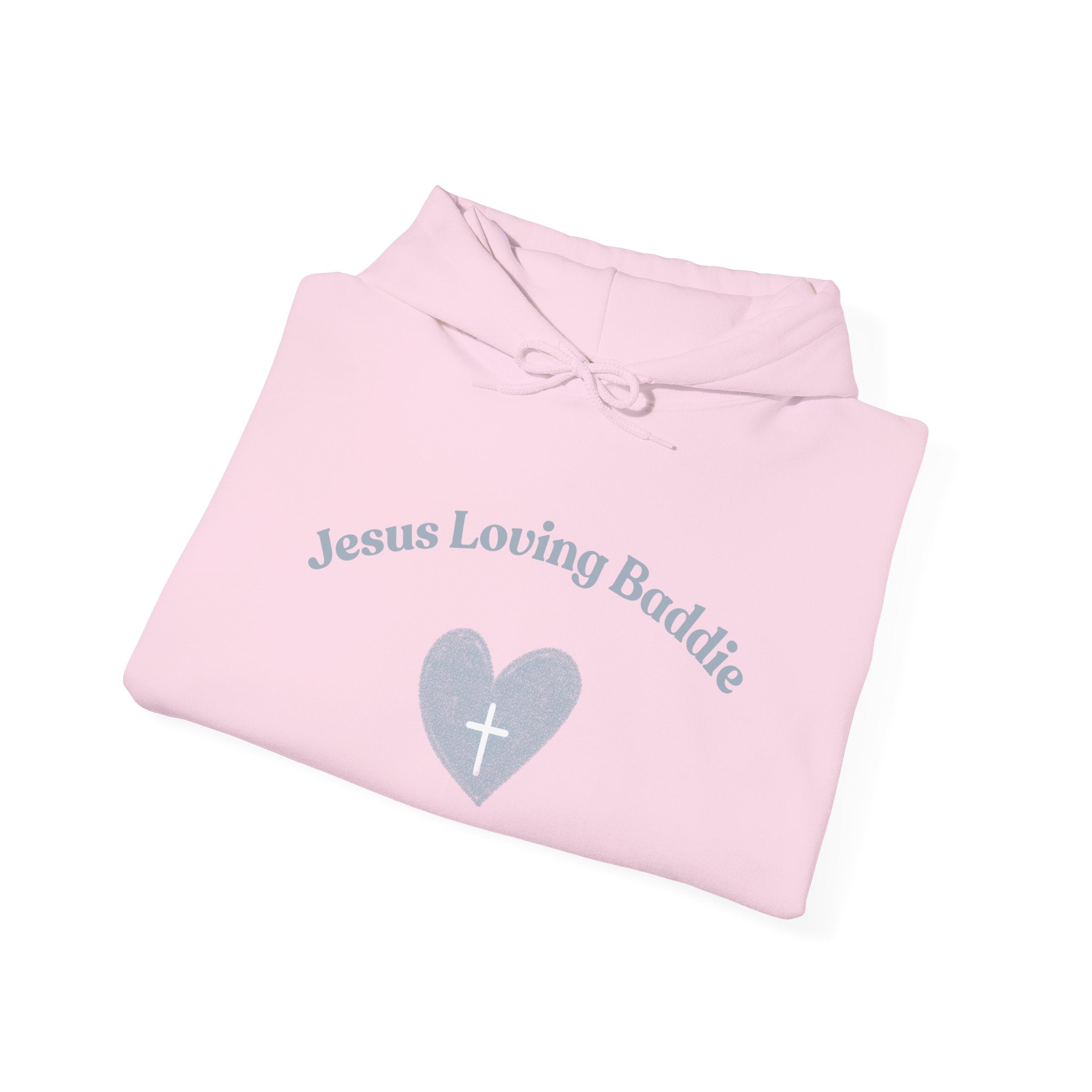 Jesus Loving Baddie Hoodie — Psalm 46:5 Christian Heart Cross Pullover
