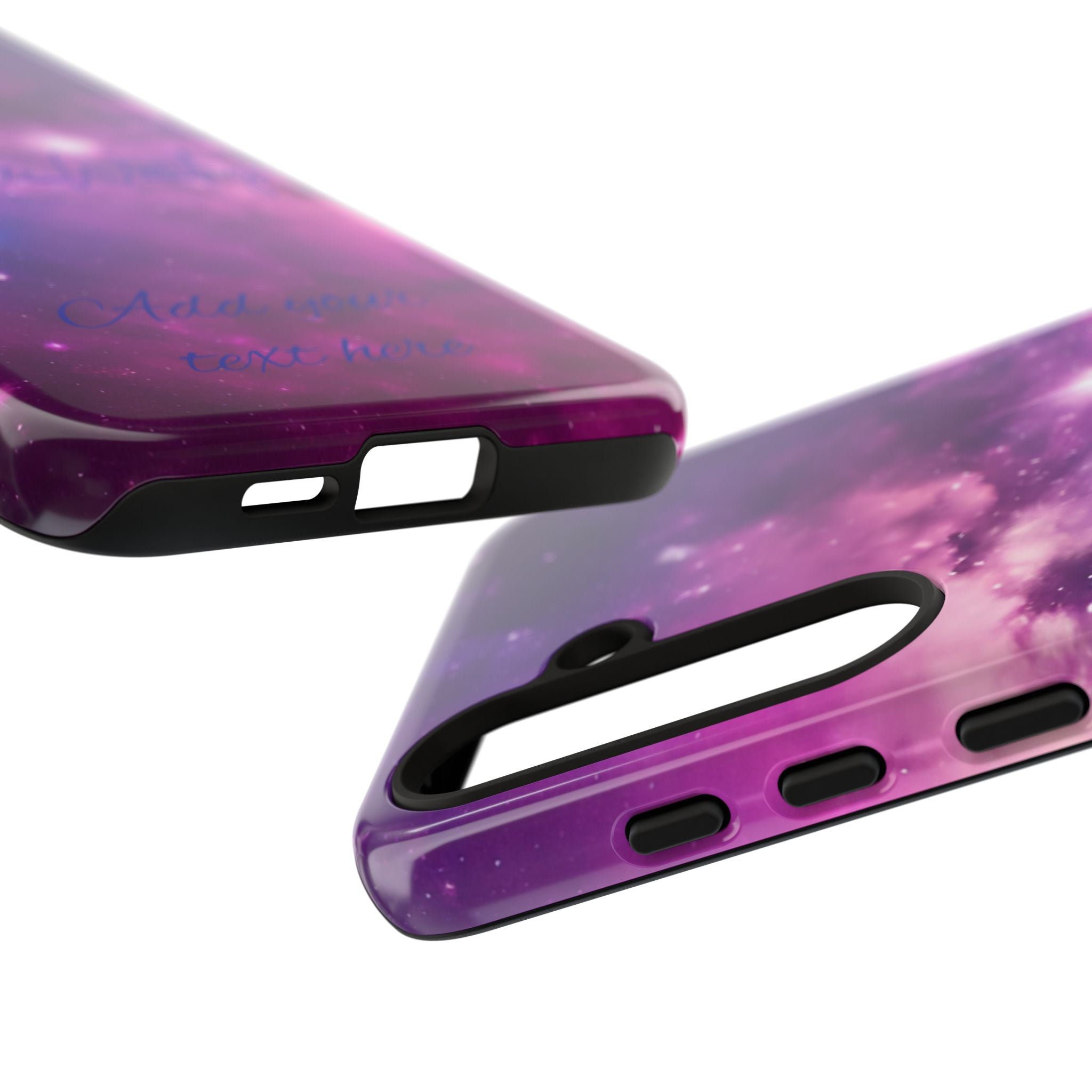 Galaxy "You Are Worthy" Phone Case — Motivational Nebula Design, Customizable Text