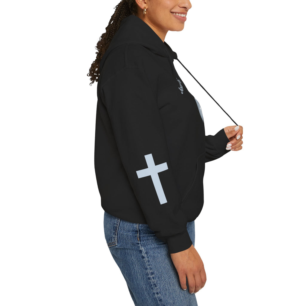 Jesus Loving Baddie Hoodie — Psalm 46:5 Christian Heart Cross Pullover