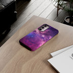 Galaxy "You Are Worthy" Phone Case — Motivational Nebula Design, Customizable Text
