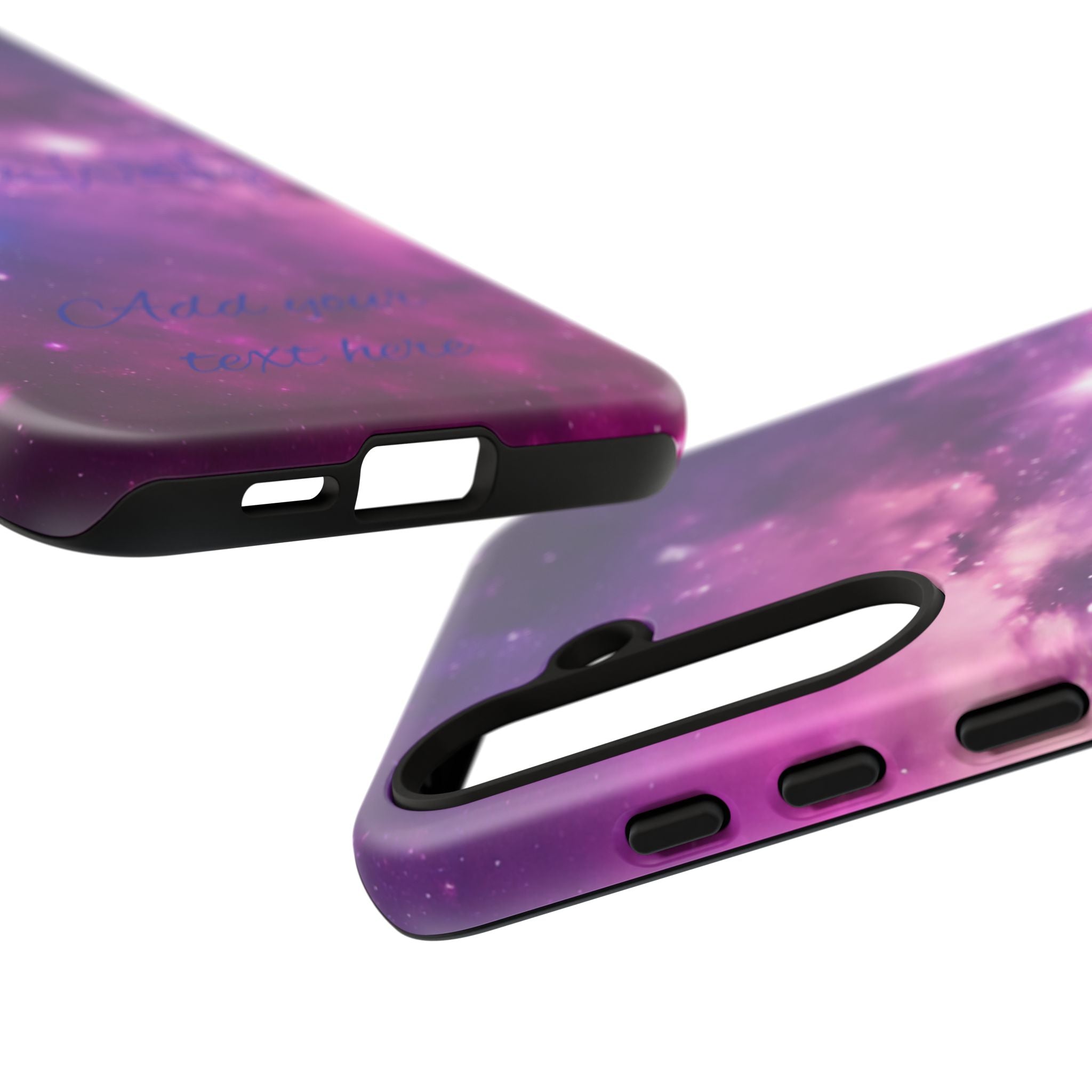 Galaxy "You Are Worthy" Phone Case — Motivational Nebula Design, Customizable Text