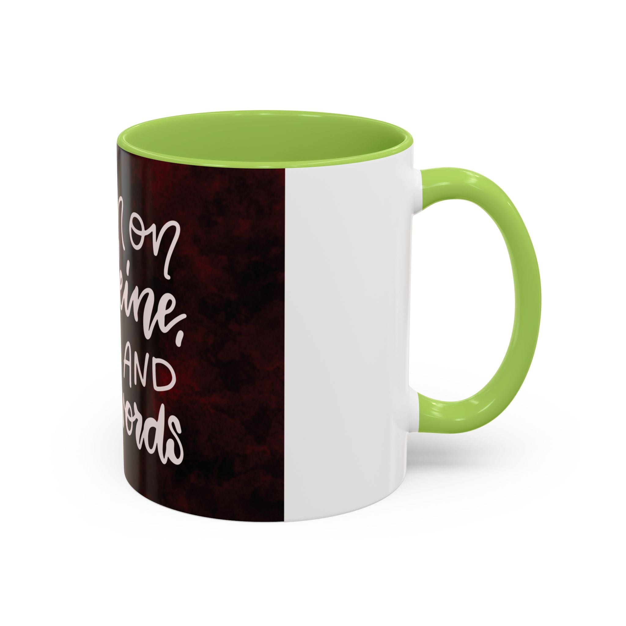Coffee Mug – “I Run on Caffeine, Chaos and Cuss Words” Funny Accent Mug