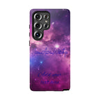 Galaxy "You Are Worthy" Phone Case — Motivational Nebula Design, Customizable Text