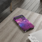 Galaxy "You Are Worthy" Phone Case — Motivational Nebula Design, Customizable Text