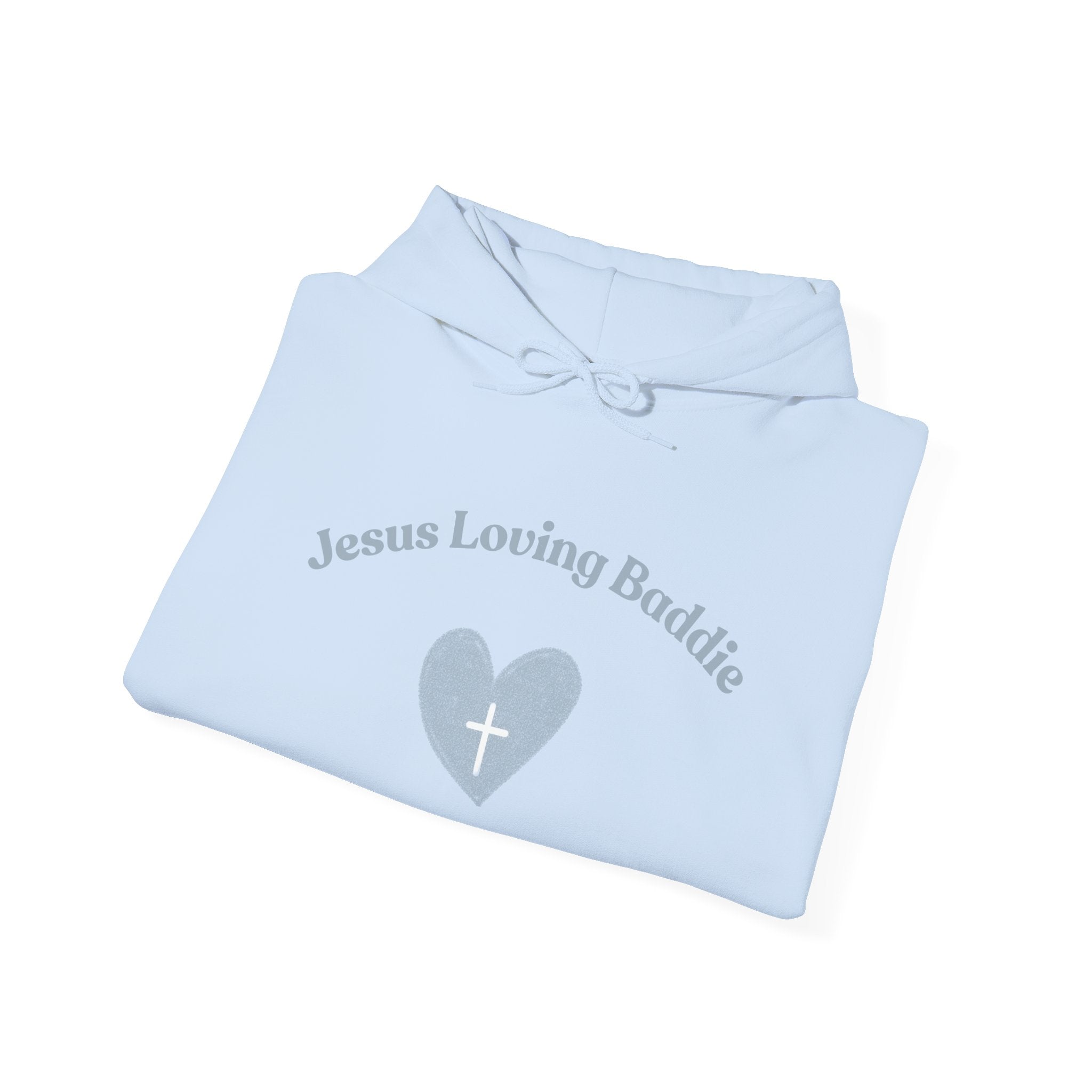 Jesus Loving Baddie Hoodie — Psalm 46:5 Christian Heart Cross Pullover