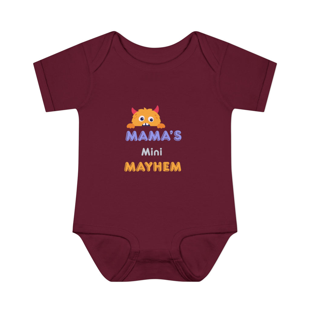 Baby Bodysuit - "Mama’s Mini Mayhem" Cute Monster Infant Onesie
