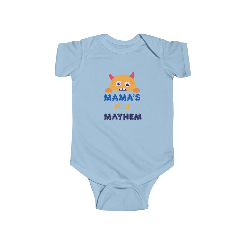 Mama’s Mini Mayhem Infant Bodysuit — Cute Cat Graphic Baby Onesie