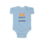Mama’s Mini Mayhem Infant Bodysuit — Cute Cat Graphic Baby Onesie