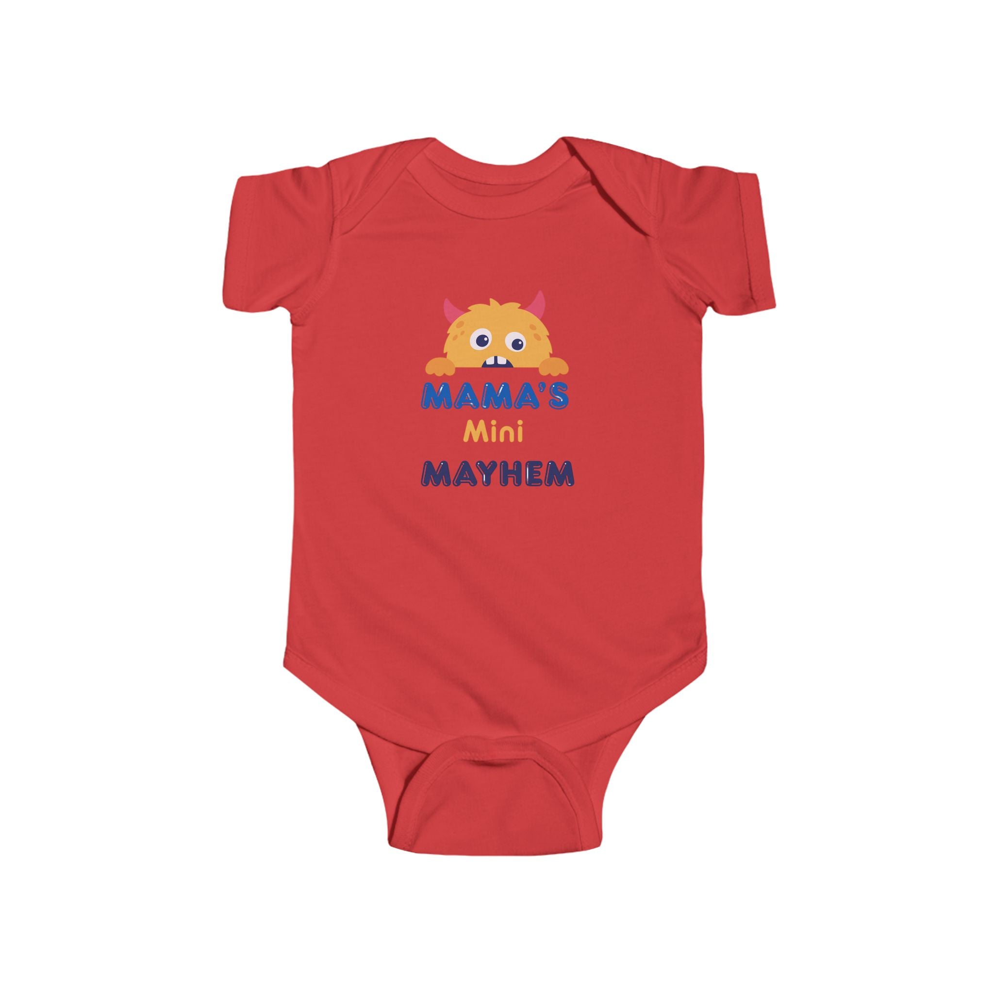 Mama’s Mini Mayhem Infant Bodysuit — Cute Cat Graphic Baby Onesie