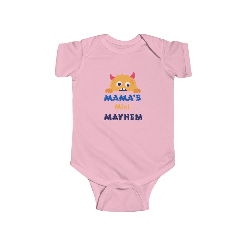 Mama’s Mini Mayhem Infant Bodysuit — Cute Cat Graphic Baby Onesie