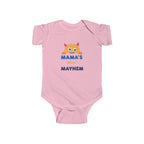 Mama’s Mini Mayhem Infant Bodysuit — Cute Cat Graphic Baby Onesie