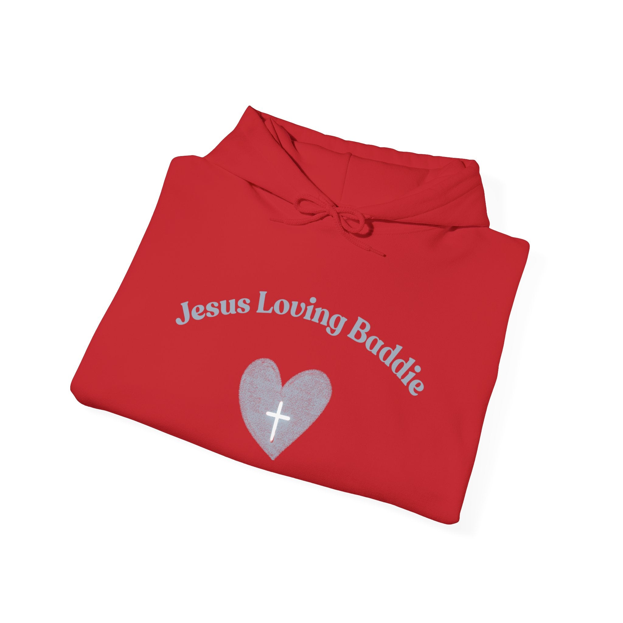 Jesus Loving Baddie Hoodie — Psalm 46:5 Christian Heart Cross Pullover
